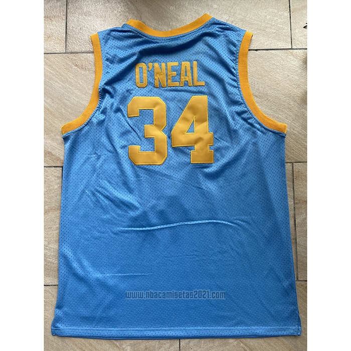 Camiseta Los Angeles Lakers Shaquille O'Neal #34 Mitchell & Ness 2001-02 Azul